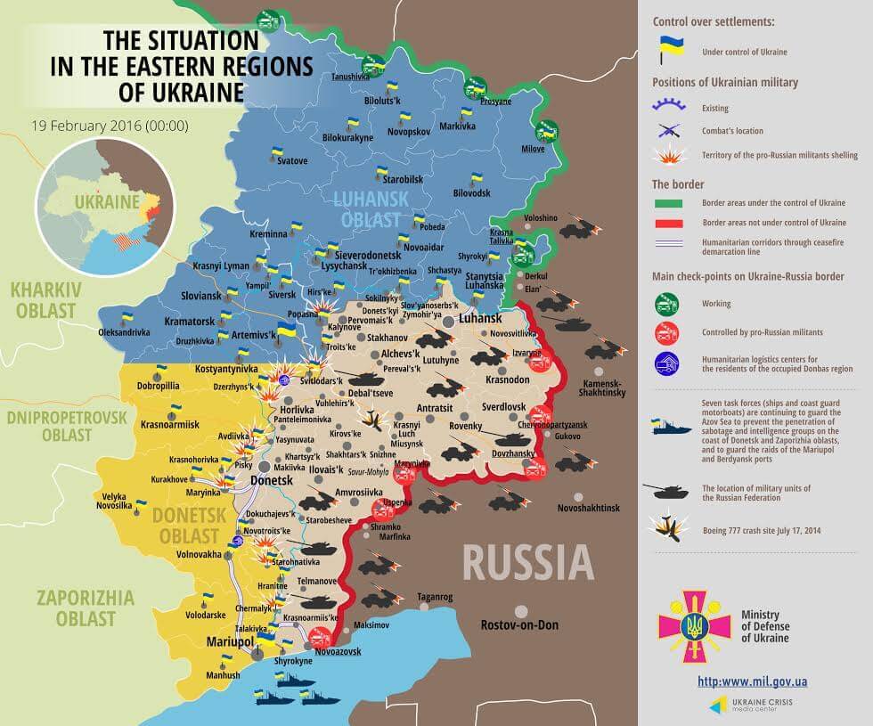 Ukraine war updates: daily briefing as of February 19, 2016