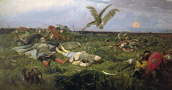 The field of Igor Svyatoslavich's battle with the Polovtsy, by Viktor Vasnetsov. Credits wikipedia.org