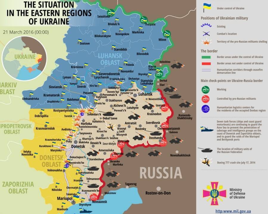 Ukraine war updates: daily briefings as of March 21, 2016