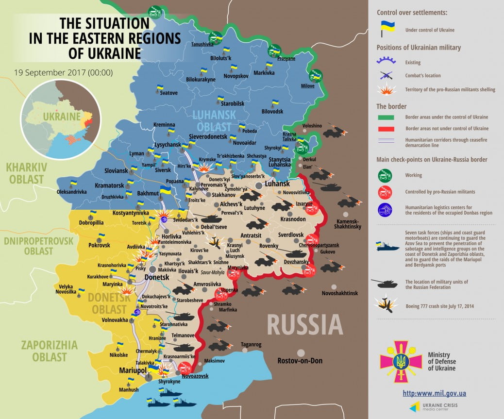 Russia – Ukraine war updates: daily briefings as of September 19, 2017