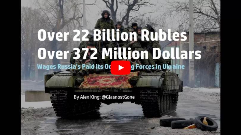372 million American dollars wages paid by Russia to its forces in Ukraine