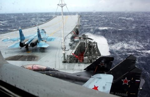 Russian aerospace and Black Sea Fleet warships with missiles and aircraft as used in the conflict against Ukraine in air and naval operations.