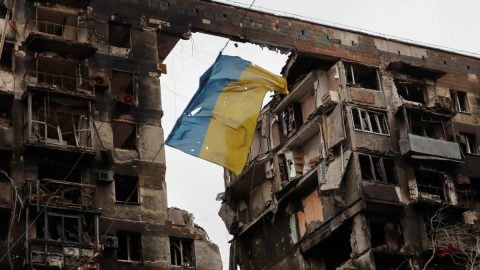 Mariupol defenders and civilians sheltering in Azovstal amid siege, making an urgent appeal to world leaders and diplomats for rescue action.