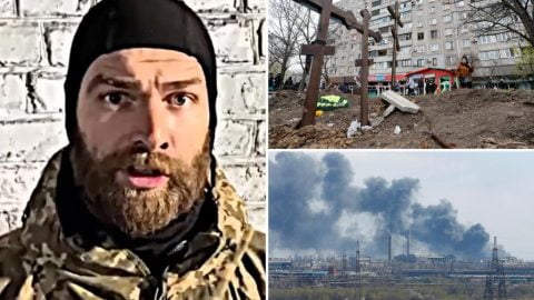 Ukrainian Marine commander Serhiy Volyna at Azovstal, speaking about love of country and resilience amid siege and bombardment in Mariupol.