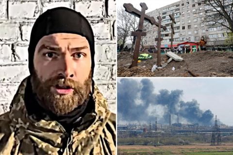 Ukrainian Marine commander Serhiy Volyna at Azovstal, speaking about love of country and resilience amid siege and bombardment in Mariupol.