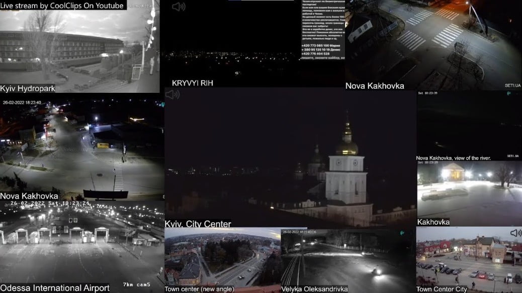 Kyiv live street cameras blocked after filming Ukrainian air defense work