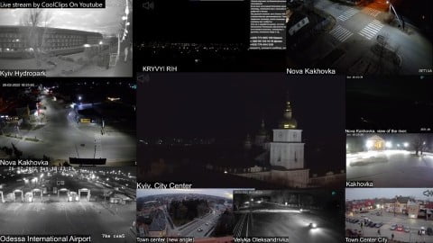 Security Service of Ukraine officers disable live street cameras in Kyiv after footage showed air defense systems engaging Russian missiles