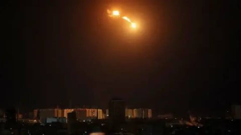 Ukrainian air defence systems in action amid waves of Russian missile and drone attacks across cities and regions of Ukraine