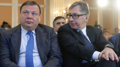Seized corporate documents, frozen bank accounts and blocked Russian business properties under legal arrest in Ukraine amid war and sanctions enforcement actions.