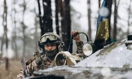 Smoke, explosions and Ukrainian defenders under fire on the Eastern front during the Russia‑Ukraine war on January 11 2024 battlefield.