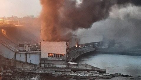 Russian missiles and drones striking Ukrainian power plant and grid infrastructure, causing explosions and widespread blackouts across regions