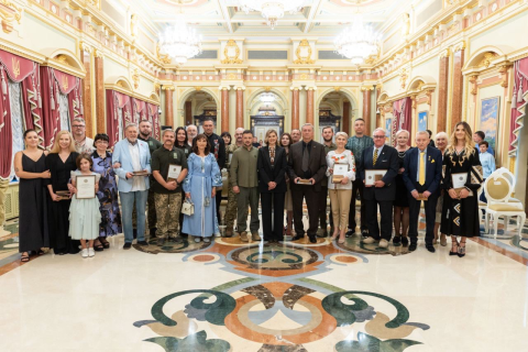 President Volodymyr Zelenskyy and First Lady Olena Zelenska present the “National Legend of Ukraine” awards to 11 outstanding figures in culture, sport & service. :contentReference[oaicite:0]{index=0}