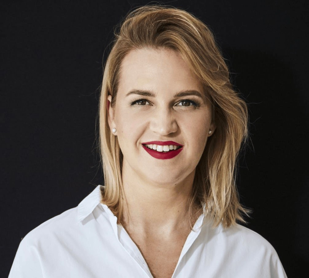Portrait of Tatiana Lukinyuk at Google Ukraine announcement event, new director role in tech leadership, Ukraine business landscape