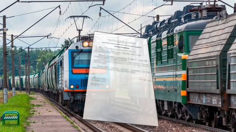 Freight trains on railway tracks in Eastern Europe showing restricted Belarusian rail movement toward Russia Kursk region logistics changes