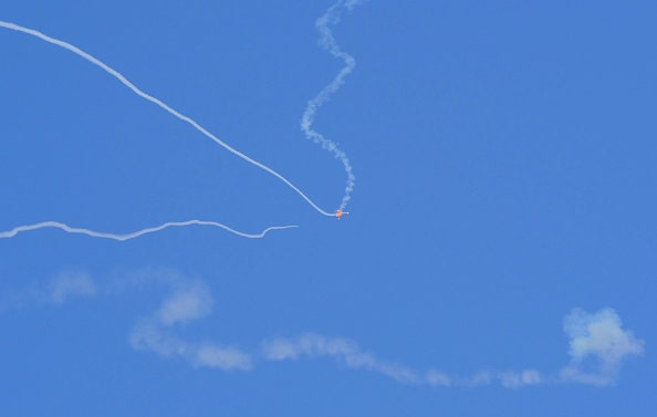 In the capital, debris from downed drones was reported in three districts of the city