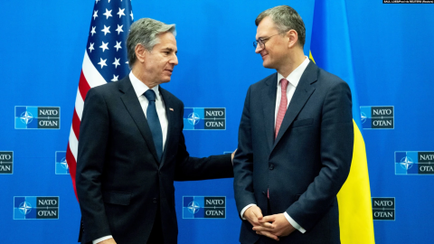 Dmytro Kuleba leaving a press briefing after resigning as Ukraine’s Foreign Minister, amid global diplomatic reactions and handover to successor Andrii Sybiha.