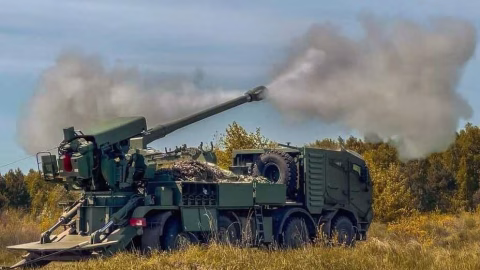 Ukraine and Russian forces engaged in heavy combat along a frontline with explosions, drones overhead, and intense military activity on Oct 8, 2024.