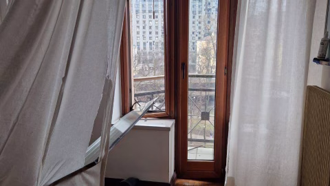 Damaged embassy building in central Kyiv after Russian missile strike, shattered windows and debris outside diplomatic missions of six countries. :contentReference[oaicite:2]{index=2}
