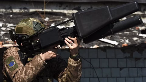 Smoke rises over Ukrainian frontline as Russian missiles, drones and artillery strike positions across multiple combat directions on Dec 5 2024.