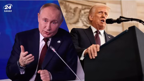 Donald Trump and Vladimir Putin walking toward a summit venue with flags and press backdrop, signaling looming high‑stakes negotiations on Ukraine.