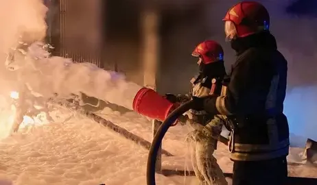 Damaged Naftogaz Ukraine gas production facilities at night after Russian drone and missile strikes targeting civilian gas infrastructure.