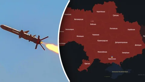 Smoke and explosions over Ukrainian territory after a massive Russian missile strike, challenging the notion of a ceasefire or “truce”.