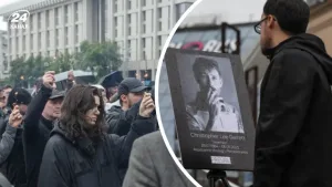 A farewell ceremony was held in Kyiv for British deminer Chris Garrett