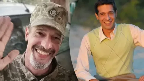 Portrait of Maksym Nelipa, Ukrainian actor and TV presenter turned serviceman, killed in action defending Ukraine. :contentReference[oaicite:2]{index=2}