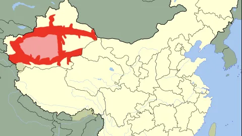 A conceptual graphic depicting the Russian language as a mixed “surzhyk” combining multiple linguistic roots and dialect influences.
