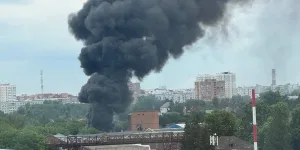 A fire broke out near a military base in Kolomna, Moscow region — video