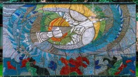 Recreated mosaic by Alla Horska "Boryviter" presented in Kyiv: where to see it