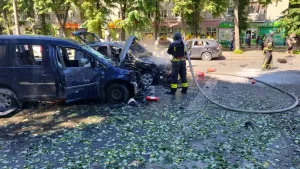 Russians hit vehicles in the center of Sumy