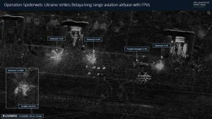 At least four Russian aircraft have been damaged at the “Belaya” airbase. SATELLITE IMAGE