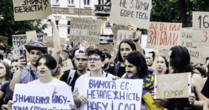 Mass Protest Erupted in Kyiv Against the Law Threatening the NABU and SAPO Independence