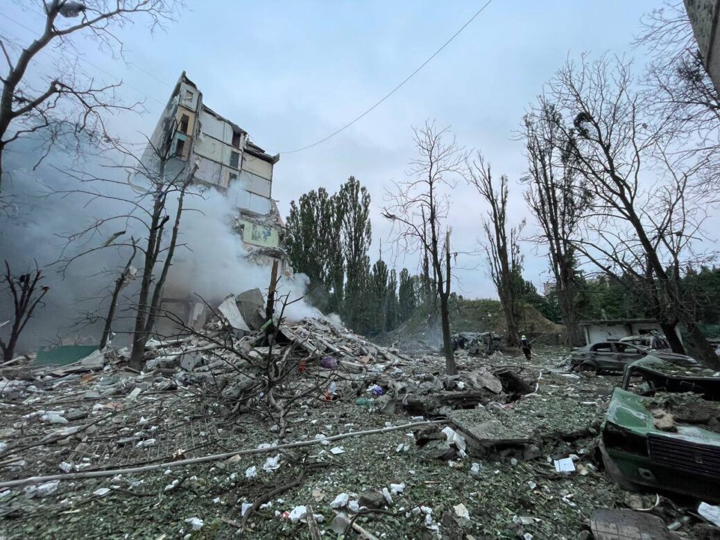 Deadly Night in Kyiv: Russian Attack Flattens Building with 54 Homes