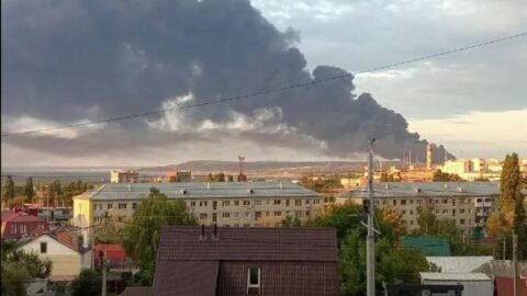 saratov oil refinery hit by ukrainian drones