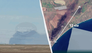 Smoke rising 12 kilometers high: photos emerge of the oil depot in Feodosia after a Ukrainian strike