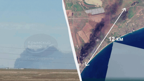 Smoke rising 12 kilometers high: photos emerge of the oil depot in Feodosia after a Ukrainian strike