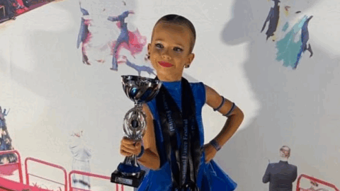 7-year-old Ukrainian dancer Yelyzaveta Senyk wins 8 medals in England