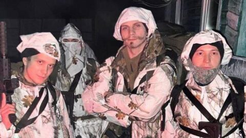 Ukrainian volunteer fighters moments before a combat mission on Christmas night, symbolizing resolve, unity, and sacrifice