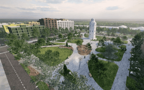 Construction site in Bila Tserkva — new social housing for displaced Mariupol residents 2025