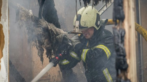 Damaged energy and railway infrastructure in Poltava after Russian strike 2025