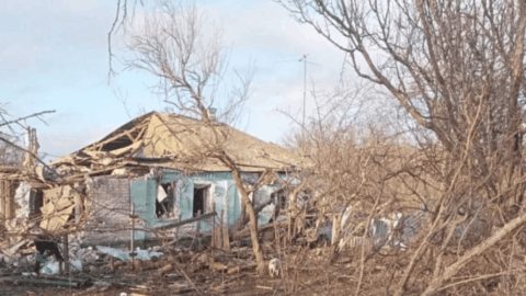 Destroyed house Kharkiv region after Russian strike December 2025