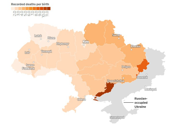 Ukraine Is on the Brink of a Demographic Collapse Due to the War — Reuters. Infographic