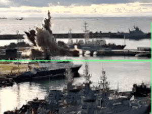 Ukrainian sea drones attack Russian Kalibr submarine