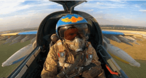 Ukrainian Air Force Su-27 fighter jet over Zaporizhzhia during combat mission