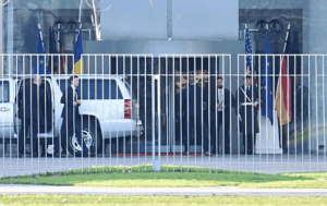 Ukrainian and U.S. delegations during talks in Berlin