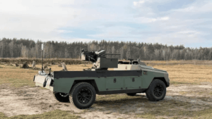 Protector unmanned ground system with combat module tested by Ukrainian Armor