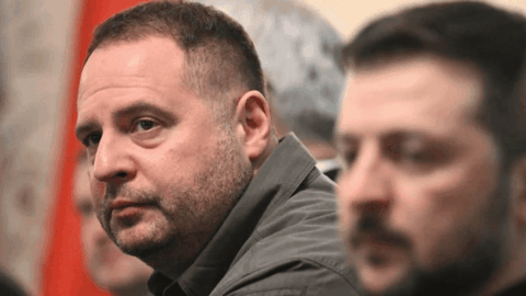 Andriy Yermak and President Zelenskyy during official visit 2025