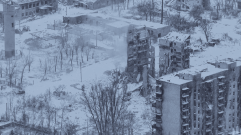 Ukrainian troops advancing in Kupiansk Kharkiv region as Russian forces are encircled in final battle phase photo